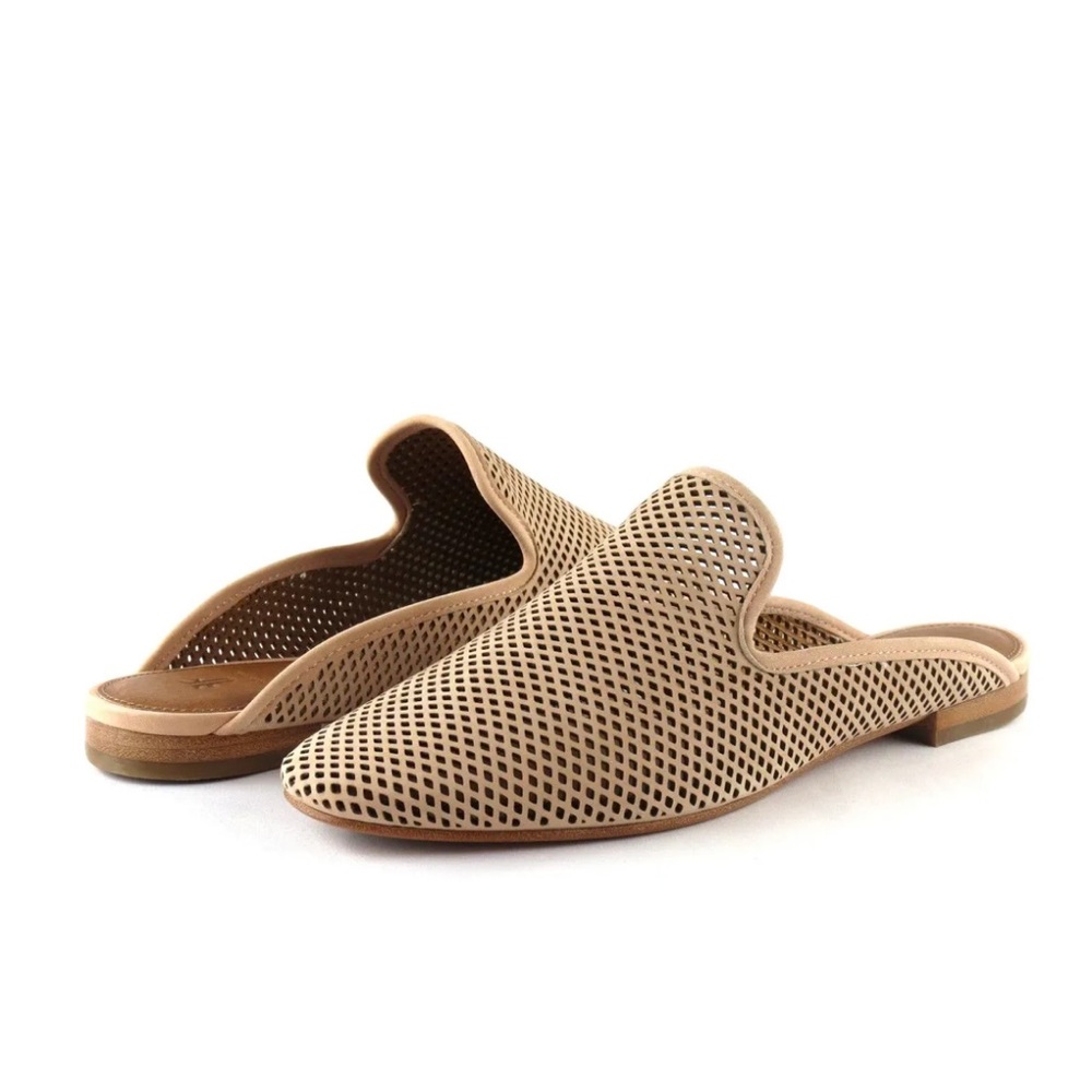 Frye Gwen Perf Slide Leather Mules Size 6.5